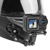 Selbstklebendes Mehrgelenkarm-Festmontageset für Fahrradhelme mit J-Haken-Schnallenhalterung und Schraube für GoPro, Insta360, DJI und andere Actionkameras, Fahrradhelm-Set
